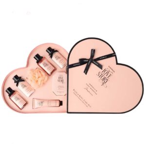 KIMIRICA Gift Set Love Story Moment For Women & Men| Luxury Bath And Body Care Set For Husband & Wife |Birthday Gift Kits|Anniversary To Pamper Your Loved Ones For All Occasion & Ages|Pack Of 7